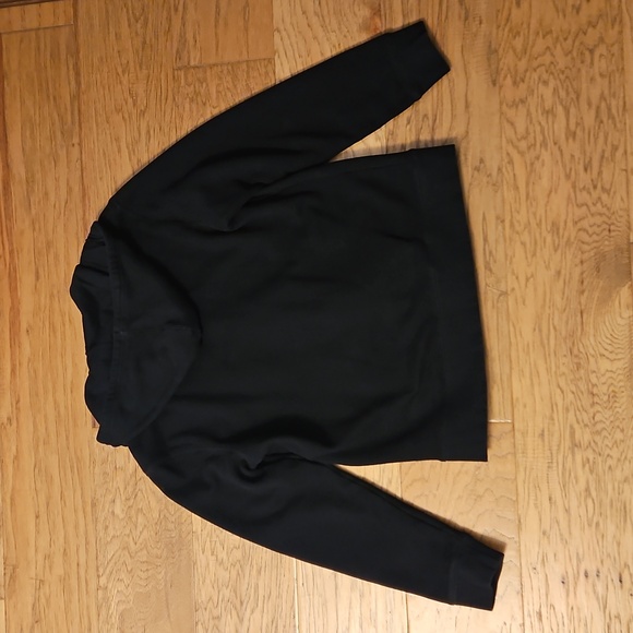 Lands' End Long Sleeve Serious Sweats Full Zip Hoodie Black Medium Sweatshirt - Picture 7 of 7